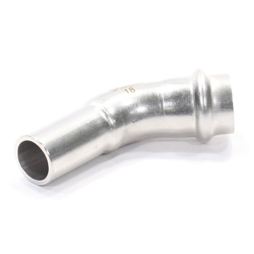 Отвод 45° 18-18, WAAG Heavy Inox, пресс-труба, сталь нержавеющая