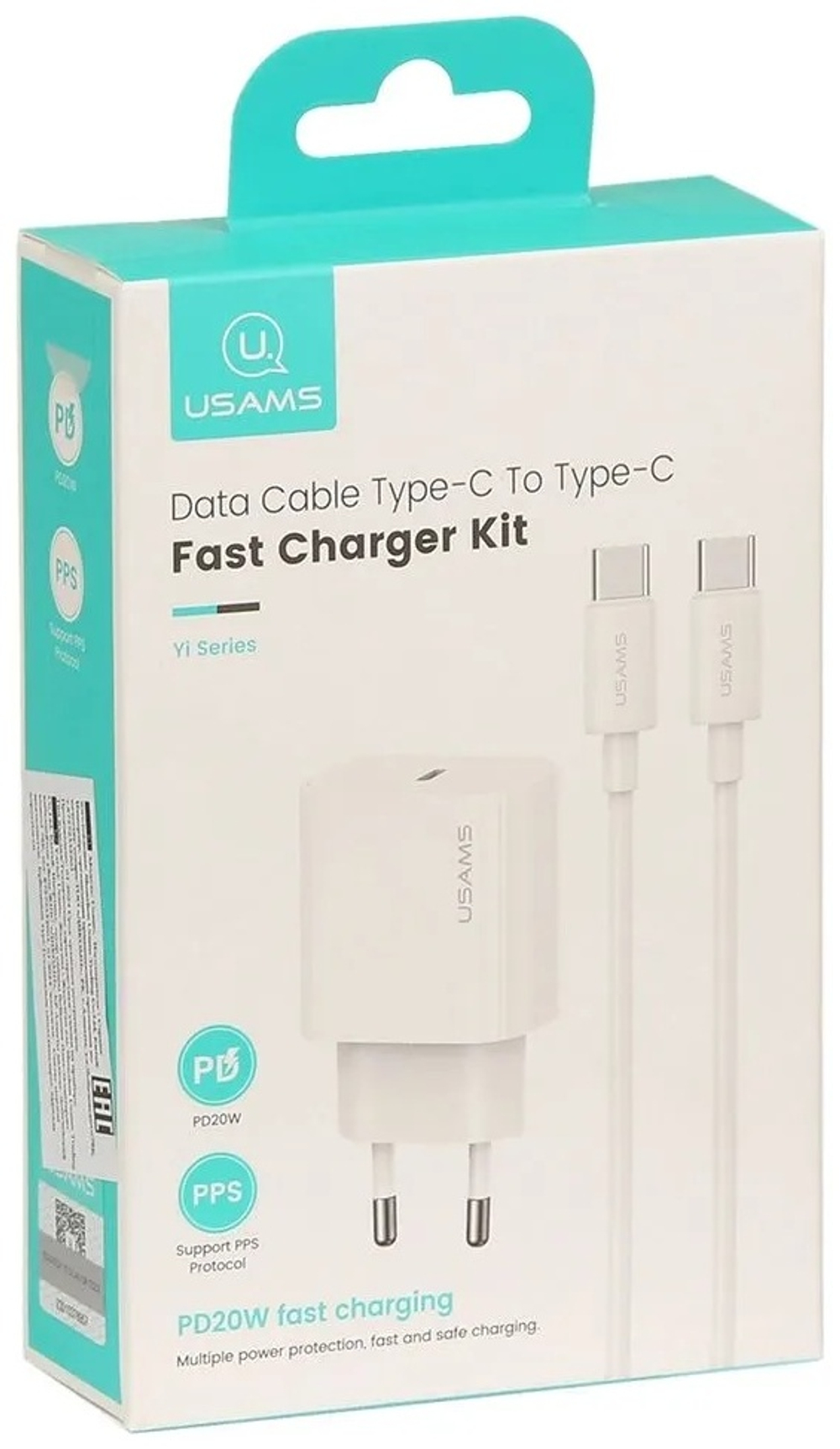 Зарядное устройство Usams OYXLTZ01 USB Type-C белый