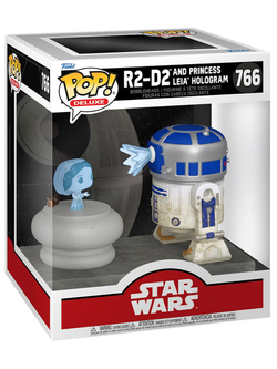 Фигурка Funko POP! Deluxe Bobble Star Wars Ep 4 ANH R2-D2 And Princess Leia Hologram (766) 83799