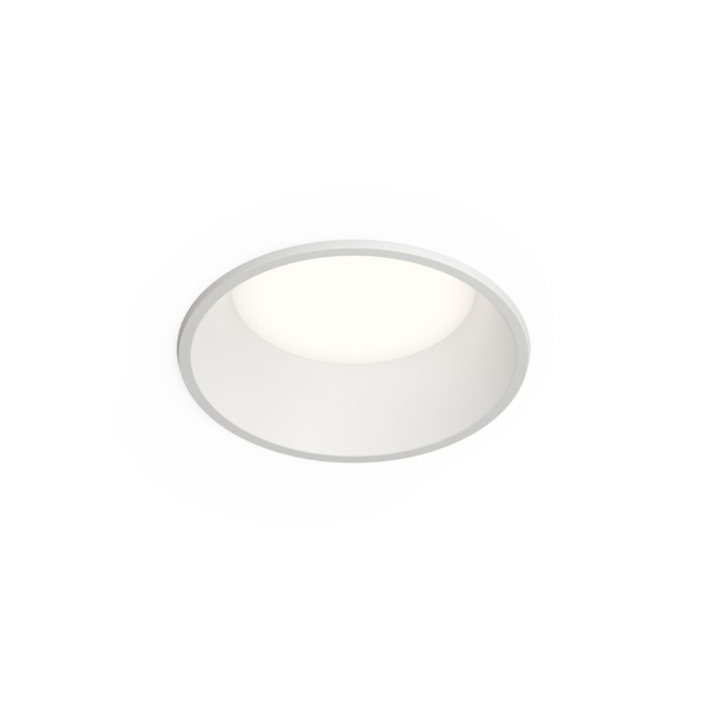 DK2450-WH Встраиваемый влагозащищенный светильник TRIM, 12 Вт LED 3000-4000-6500K, IP44, белый, алюминий, акрил