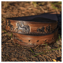 Кожаный ремень «Вороной»