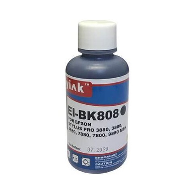 Чернила для EPSON R2400/2880/3800/7800/7880/9880/WP4015/M105/M200/S22 (100мл, black, Pigment) EI-BK808 MyInk