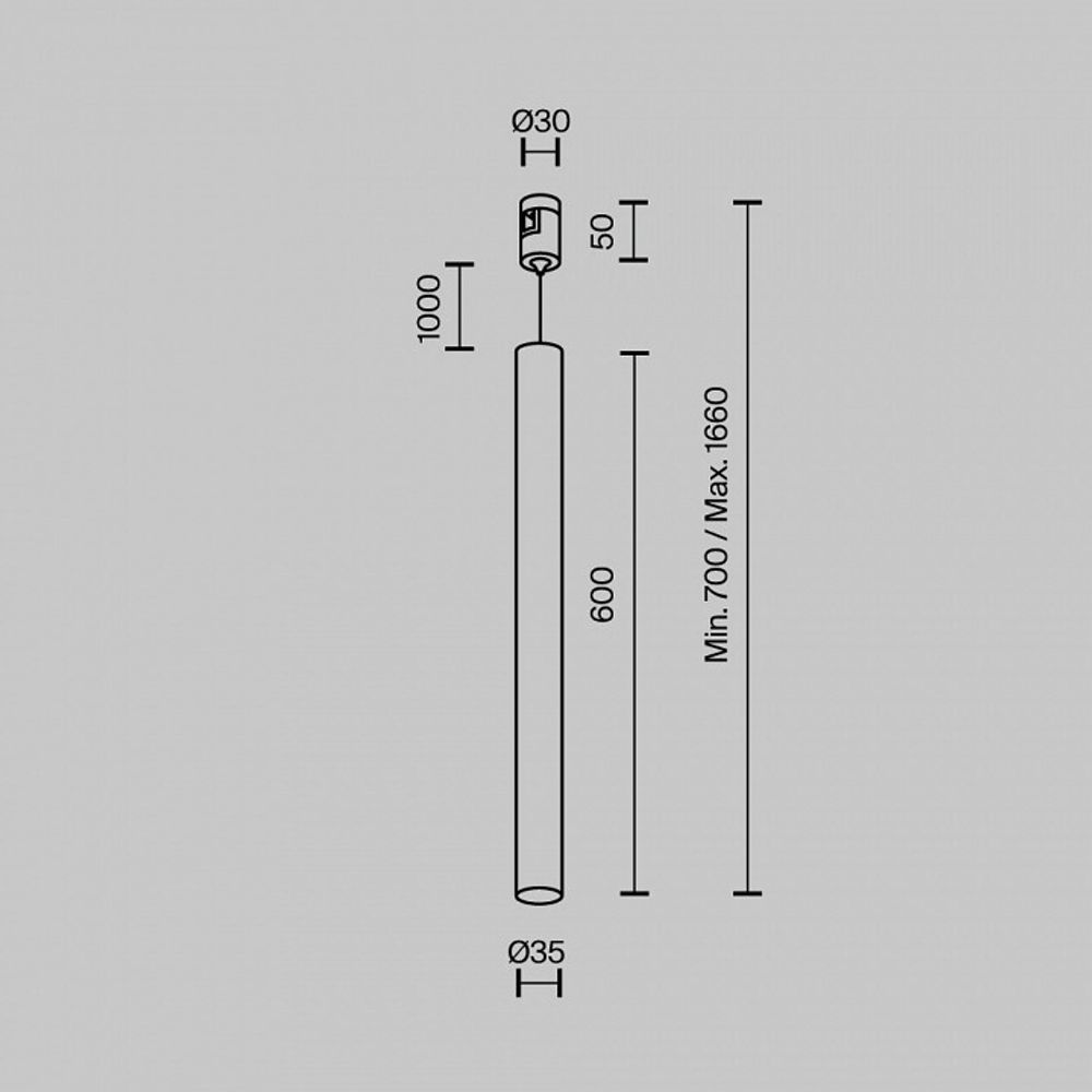 Подвесной светильник Maytoni Focus Led TR156-1-5W3K-PT
