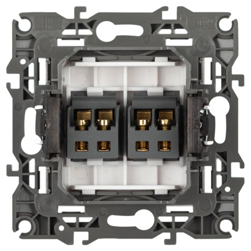 Розетка ЭРА Серия 12 12-3112-16 аудио двойная титан