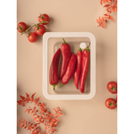 Контейнер для запекания и хранения стеклянный с вакуумным эффектом, 1,4 л, светло-серый