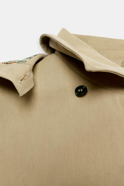 ZARA КУРТКА СО СЪЕМНЫМ КАПЮШОНОМ, РЫЖЕВАТО-КОРИЧНЕВЫЙ