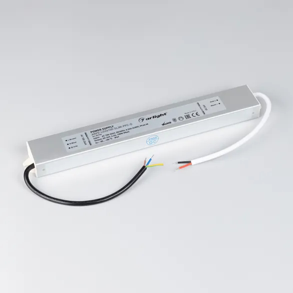 Блок питания ARPV-LG24100-SLIM-PFC-D (24V, 4.2A, 100W) (Arlight, IP67 Металл, 5 лет) 031722