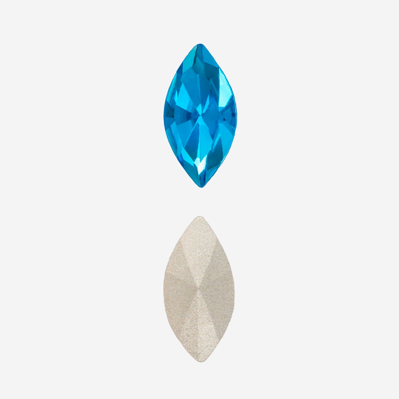 Кристалл Маркиз (Marquise Fancy Stone), оттенок "Синий Капри"/"Capri Blue", 10*5мм