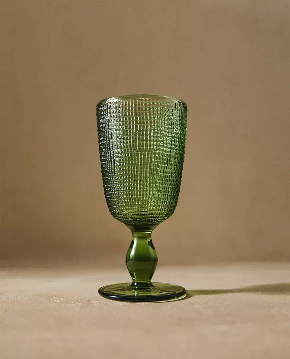 ZARA HOME БОКАЛ ИЗ РЕЛЬЕФНОГО СТЕКЛА, ЗЕЛЕНЫЙ