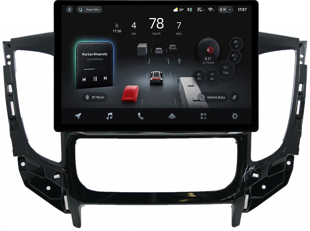 Магнитола для Mitsubishi L200 5 2015-2019 (климат), Pajero Sport 3 2016-2023 (МКПП), FIAT Fullback - Teyes CC4-PRO монитор 13" 2K QLED на Android 13, Snapdragon 778G, 8+128, AI, CarPlay, DSP, 4G SIM-слот