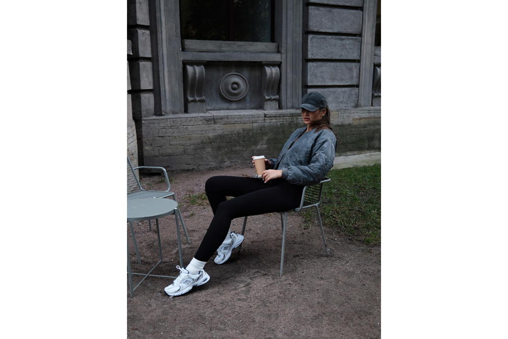 Леггинсы Urbanfit в рубчик, размер XL, черный