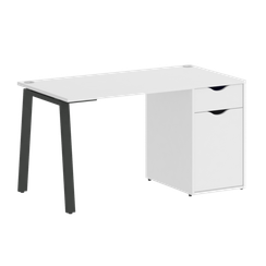 Home Office Стол письменный VR.SP-3-138.1.A Белый Бриллиант/Металл Антрацит 1380*720*750