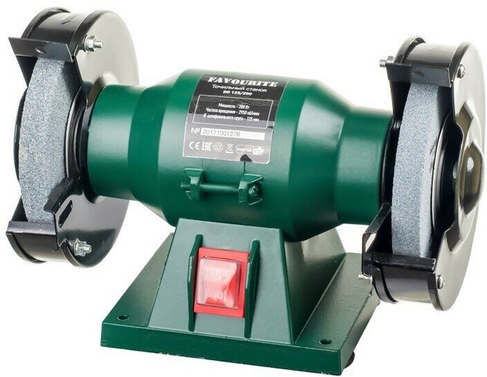 Точило FAVOURITE BG 125/200 200Вт, ф125мм, 2950об/мин (120100200)