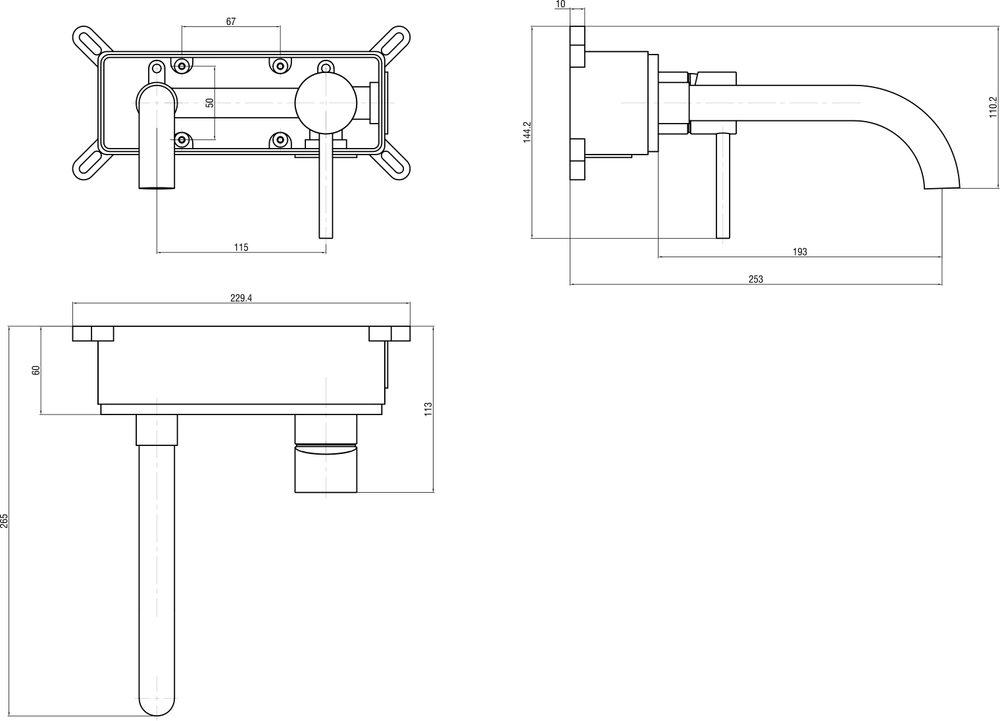 Смеситель для раковины STWORKI Эстерсунд S31040GB С ВНУТРЕННЕЙ ЧАСТЬЮ, вороненая сталь
