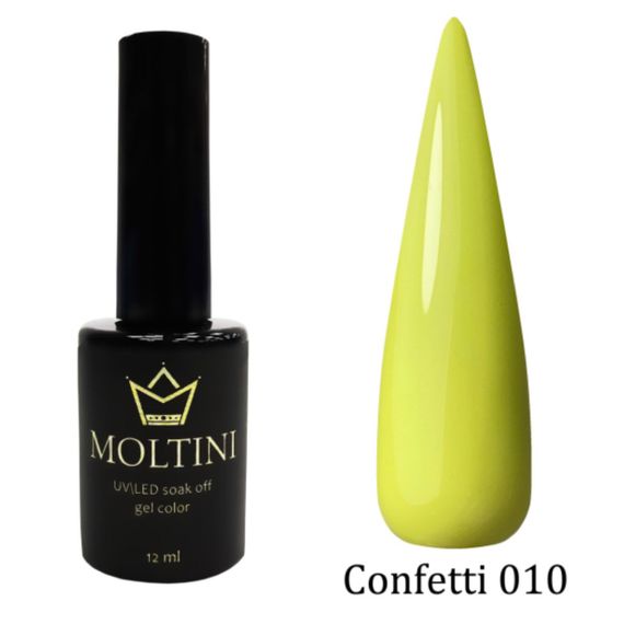 Гель-лак Moltini Confetti 010, 12 ml