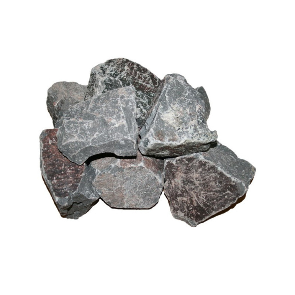 Камни для бани Порфирит, обвалованный (20кг, коробка, мытый)