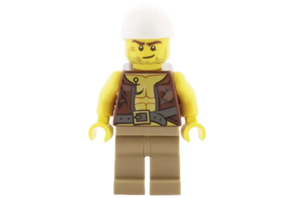 Минифигурка LEGO Pi158 Старый пират (без косынки)