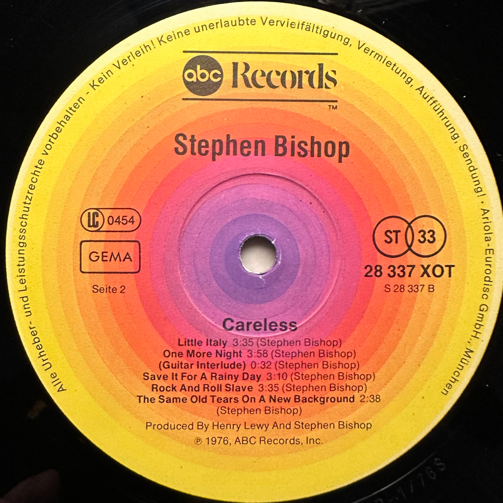 Stephen Bishop - Careless (Германия 1976г.)
