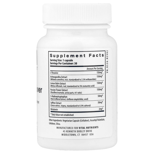 Vital Nutrients, средство для сна и восстановления, 30 веганских капсул