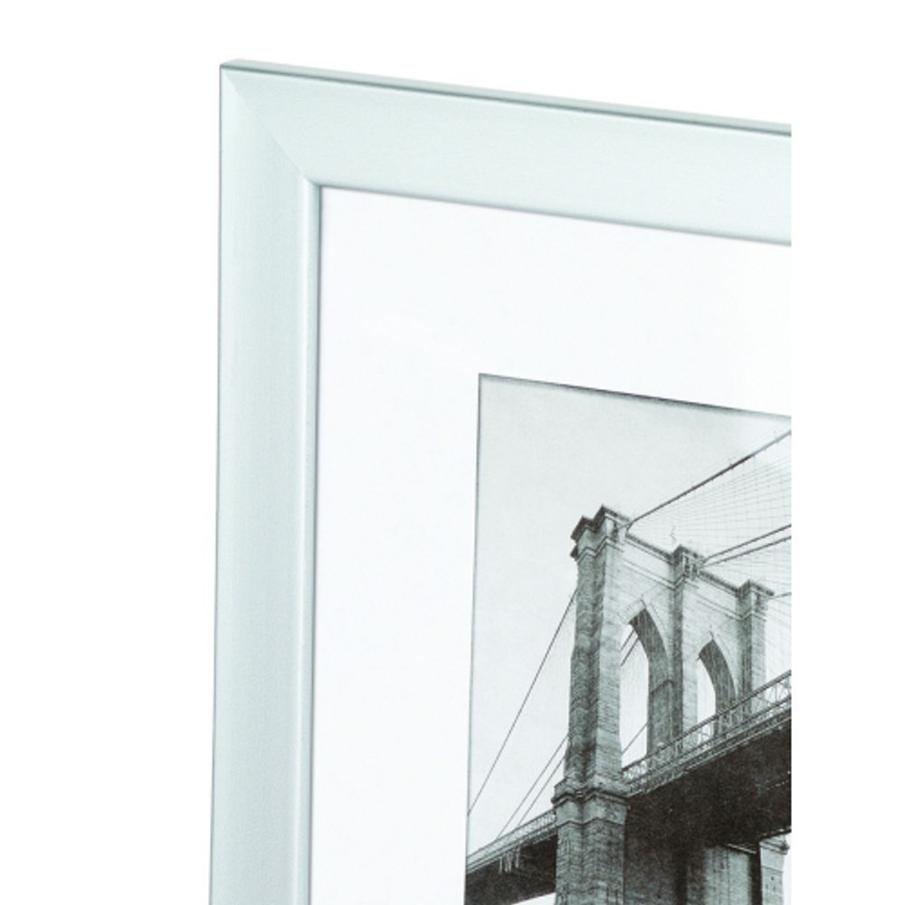 Фоторамка Image Art 612/40х50 пластиковая со стеклом цвет матовое серебро | Image Art