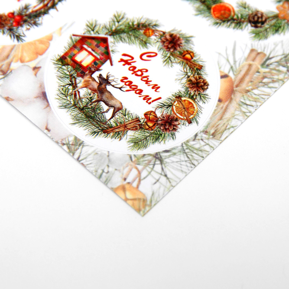 Набор наклеек "Венки" 16*9,5 см (6 шт)