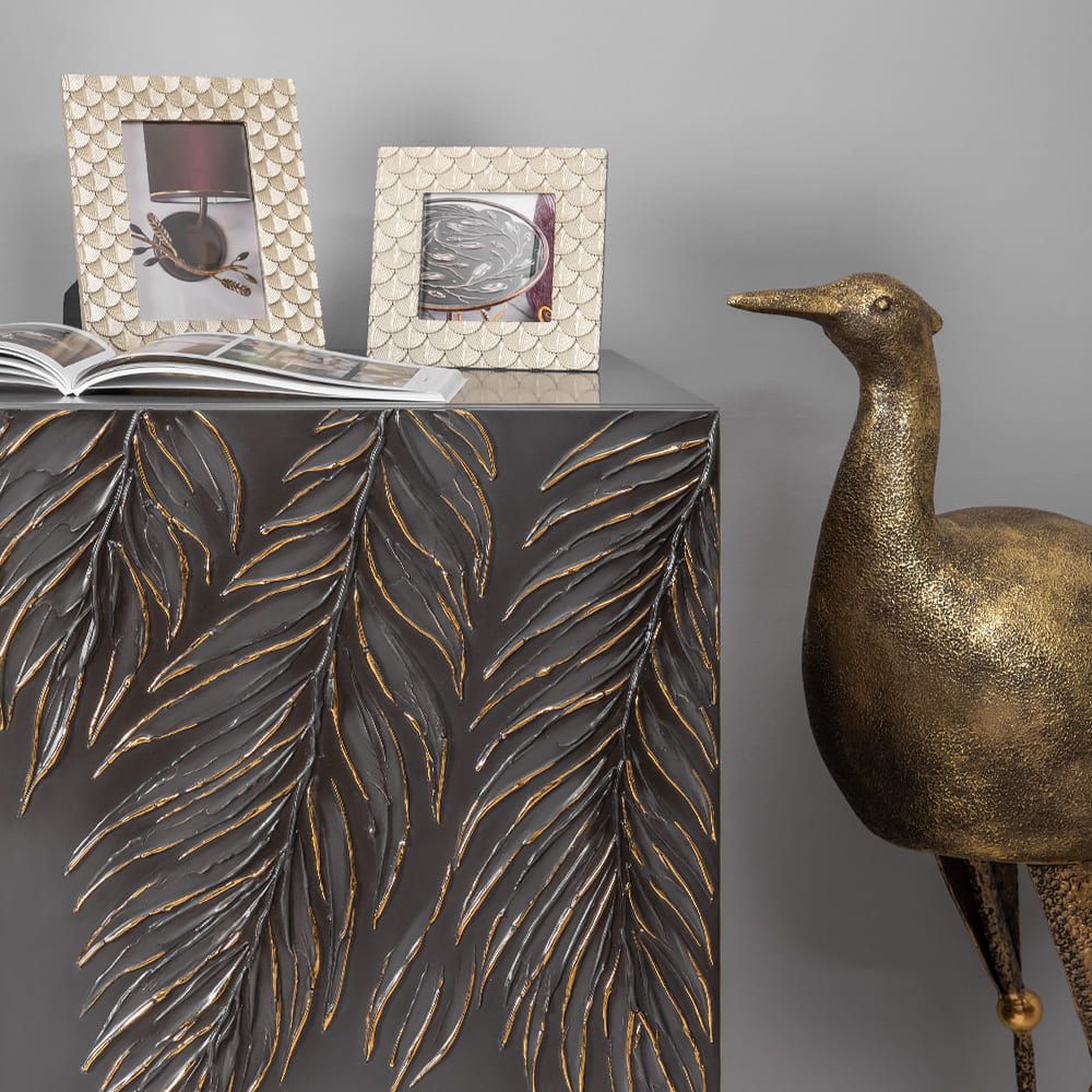 Комод Тропик Классик с 2 полками Серый Найт Голд