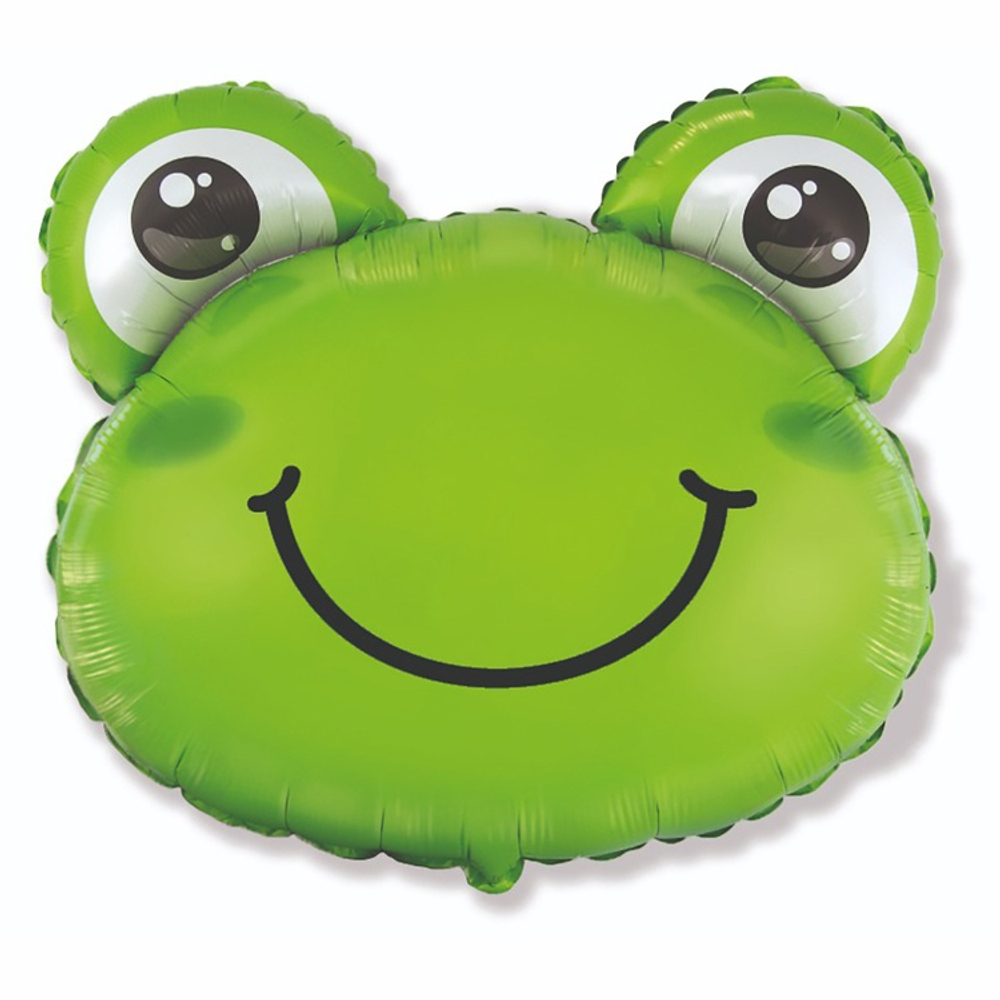 Шар Фольгированный Голова Лягушонка (Зеленый)