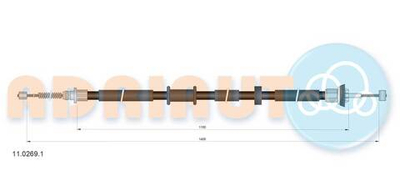 ADRIAUTO - 1102691-ADR - Cable Pull, parking brake