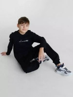 Черный лонгслив оверсайз для мальчика