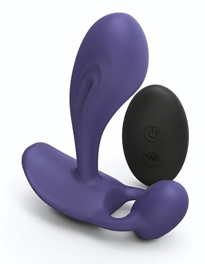 Темно-синий вибромассажер Witty P&G Vibrator with Remote Control (Цвет: темно-синий)