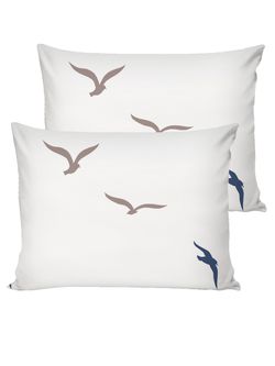 Постельное белье перкаль Сказка "Чайки (компаньон)" 2-спальное Наволочка 50х70 см 2 шт Простынь на резинке 160x200 см Пододеяльник 175x215 см