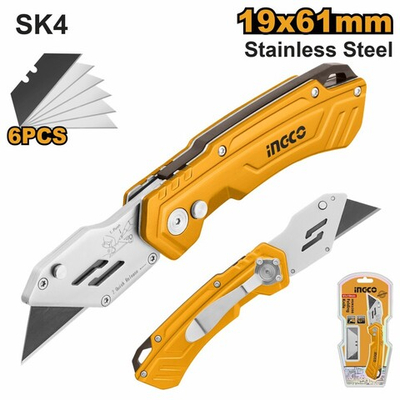 Нож складной универсальный 170мм SUPER INGCO HUK6288 INDUSTRIAL