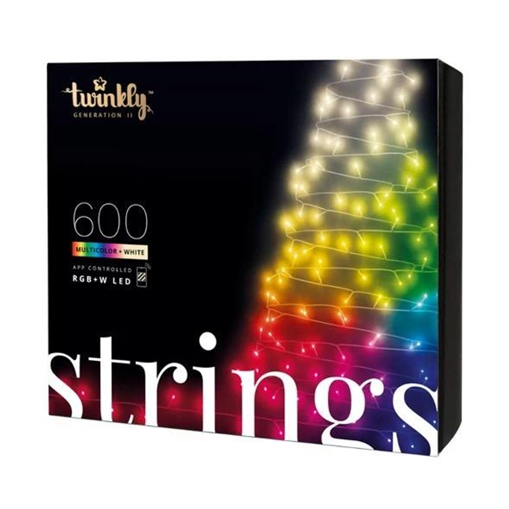 Умная гирлянда «Нити» Twinkly Strings, RGB + W (48 м, 600 светодиодов) Generation II