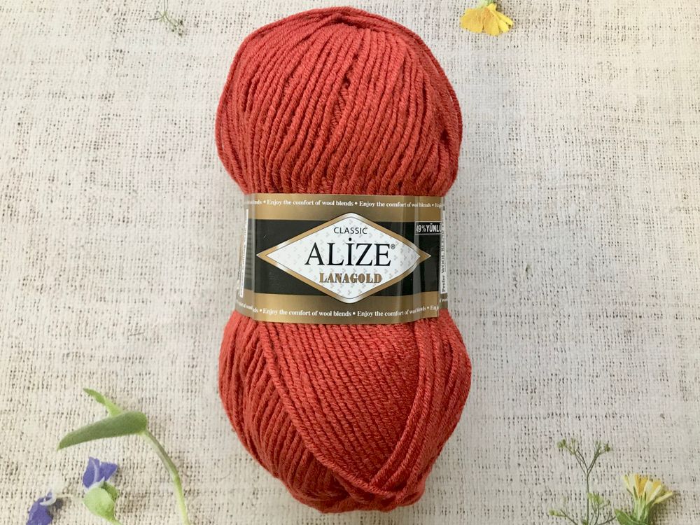 Пряжа ALIZE &quot;Lana Gold Classic&quot;. 36 терракот