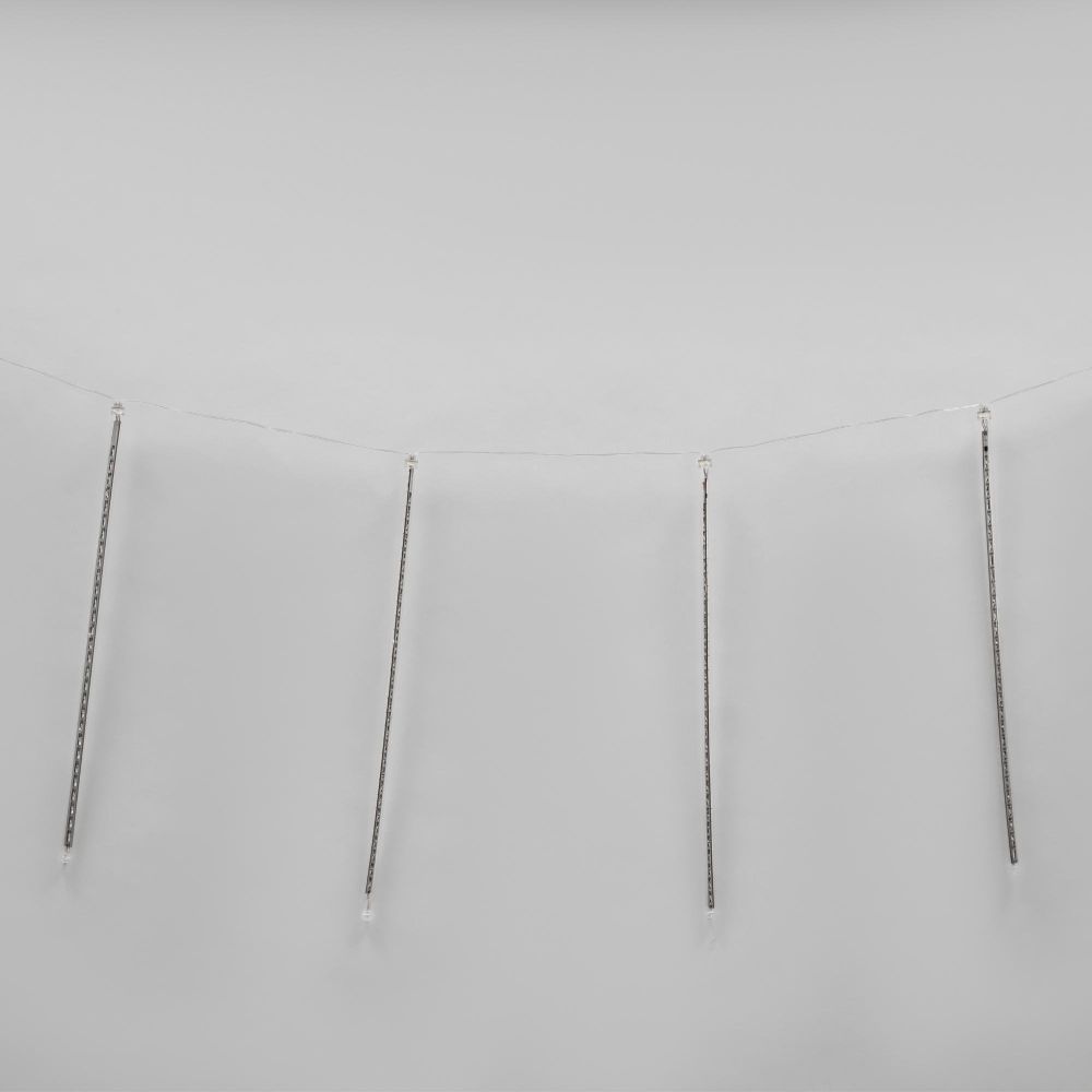 ULD-E2403-144-DTK BLUE IP44 METEOR Занавес светодиодный фигурный Падающие звезды. соединяемый. 2х0.3м. 8 подвесов. Синий свет. Провод прозрачный. TM Uniel.