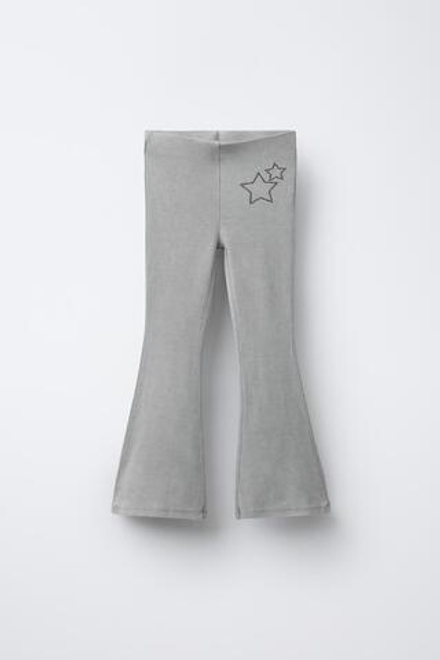 ZARA ЛЕГИНСЫ FLARE, ЖЕМЧУЖНО-СЕРЫЙ