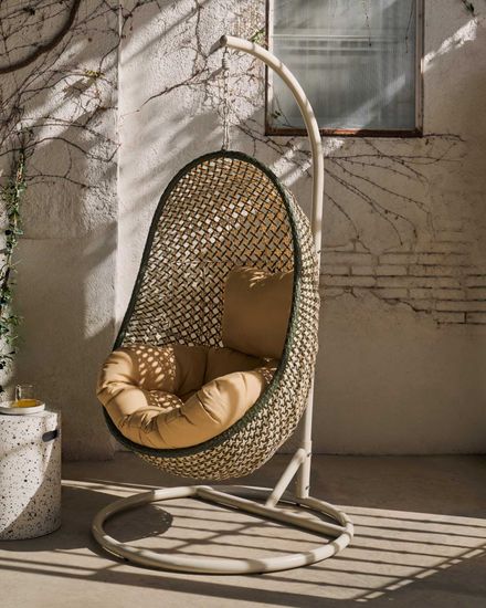 Подвесное кресло Cira разноцветное с подставкой