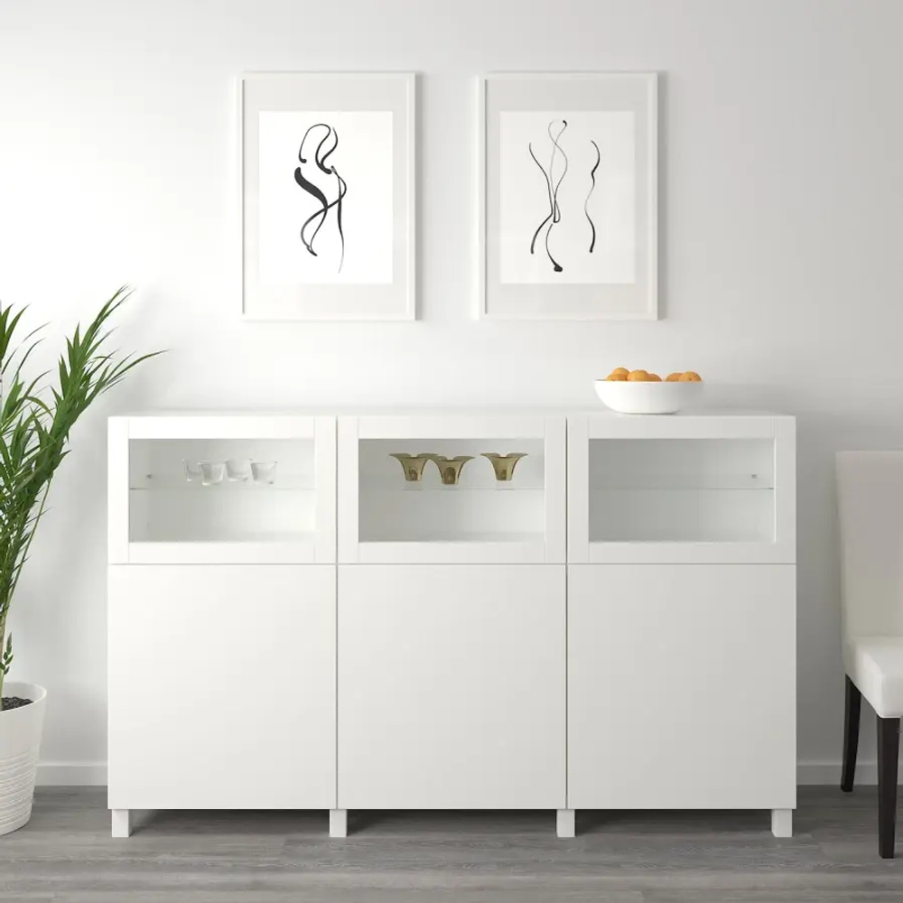 Комбинация для хранения - IKEA BESTÅ/BESTA/ БЕСТА/БЕСТО ИКЕА, 180x42x112 см, белый