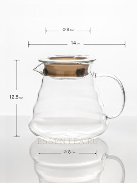 Чайник стеклянный "Хуатан" без колбы 600 мл