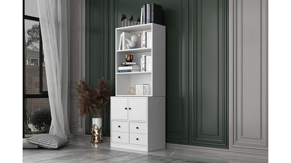 Книжный стеллаж Билли Айден 9 IКЕА Белый Фасадный 0101 65*40*167 см, Белый   Фиеста
