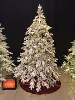 Заснеженная елка с гирляндой «Аляска» (Литая+пвх) 270 см / 2.7 м