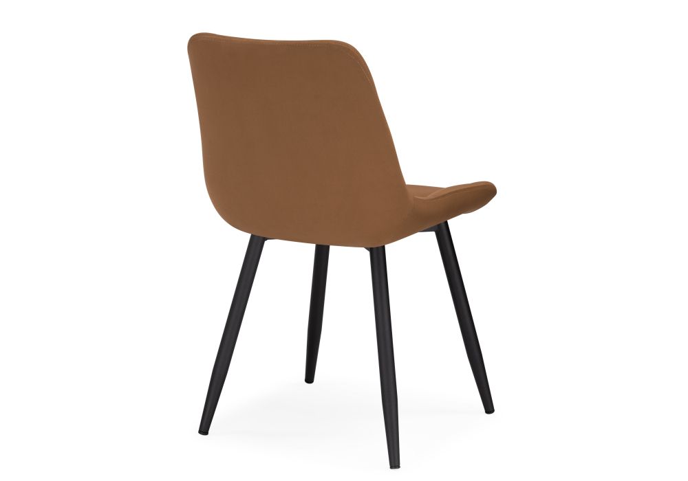 Стул на металлокаркасе Челси крутящийся кирпичный / черный