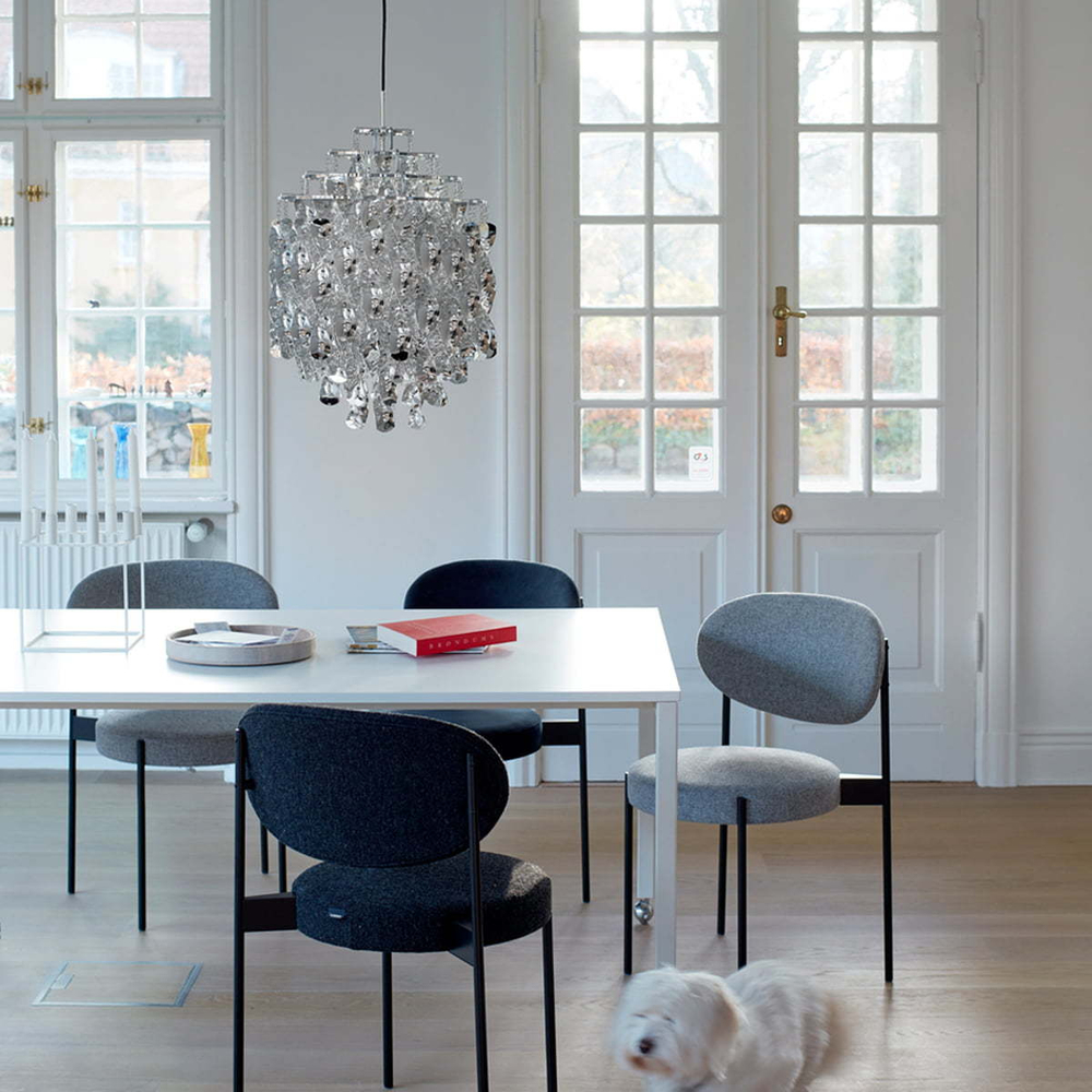 Pendant design lamp  Spiral SP01 by Verpan Panton (Silver)