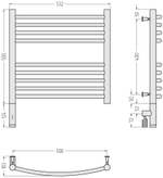 Сунержа Богема 3.0 выгнутая 500х500  МЭМ левый