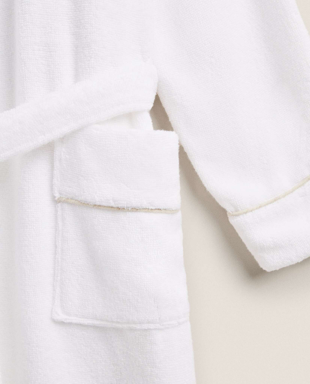 ZARA HOME ХЛОПКОВЫЙ ХАЛАТ, БЕЛЫЙ