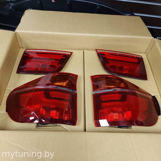 Задние фонари red white led LCI style для BMW X5 E70