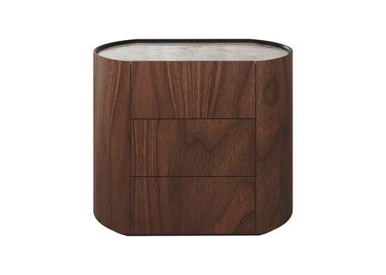 Комод Lagom 3 ящика ширина 90 см (орех, камень OV)