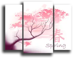 Модульная картина "Сакура"