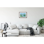 Картина авторская маслом на бумаге в паспарту 30х40 см на стену для интерьера "Вид на Волгу с отвесного берега г.Старицы"