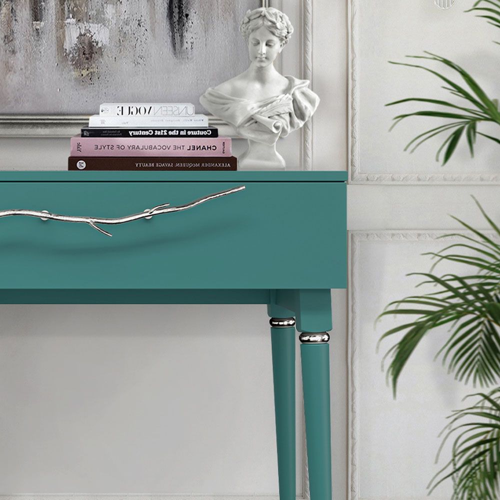 Консоль Арт Колор matte Классик Сильвер Пастельно-синий матовый